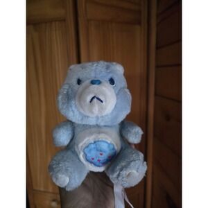 VTG 1983 Kenner Care Bears Grumpy Bear Plush 6" Tall Sad Face Blue